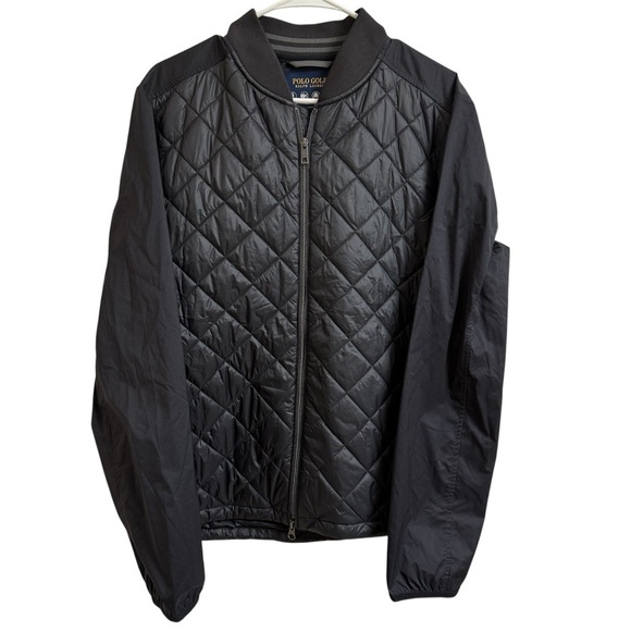 Polo Golf Ralph Lauren Mens Size M Black Waterproof Quilted Puffer Jacket Pony - Picture 3 of 15